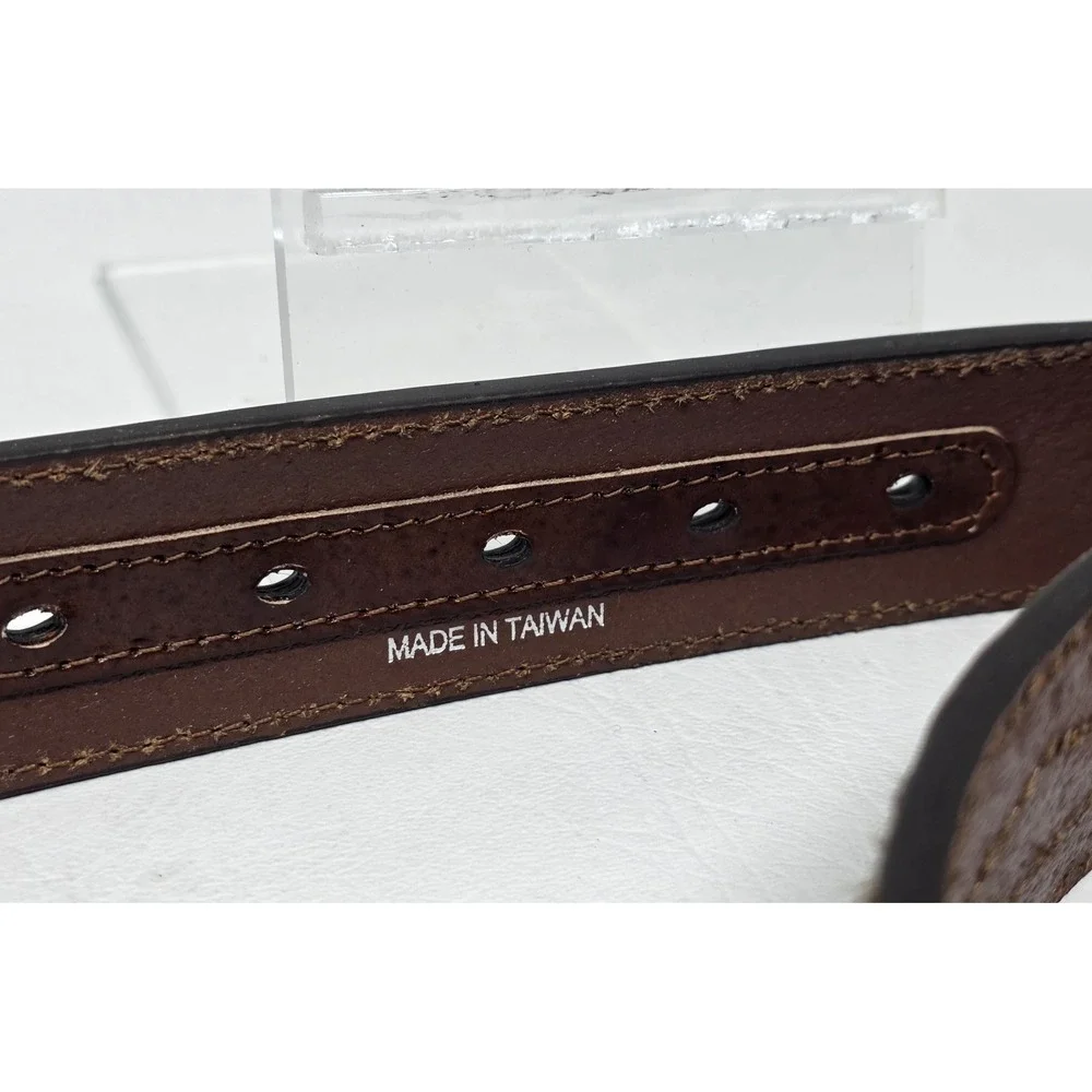 Nocona Men's Size 36 Pro Series Star Buckle Genuine Leather Brown Belt New